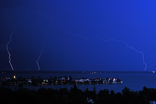 Lindau - Gewitter über der Insel
