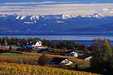 Hagnau - Schloss Kirchberg und Alpen im Herbst