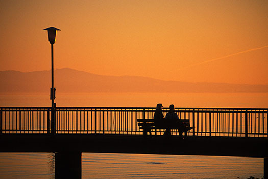 Wasserburg - Abendstimmung am Landungssteg