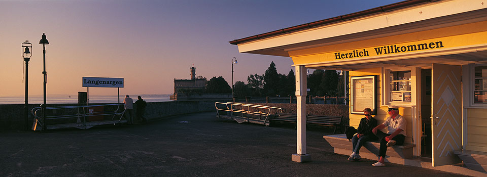Langenargen - Abendsonne am Landungssteg