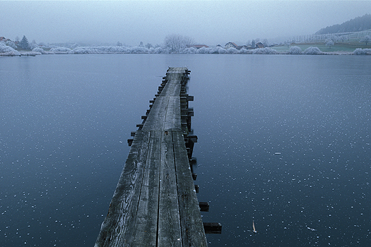 Muttelsee - Angelsteg im Winter