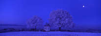 Weißensberg - Kapelle mit Reif und Vollmond